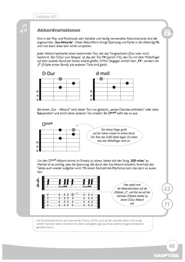 Spielend E-Gitarre Lernen Workbook + DVD 